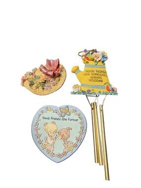 3 Vintage Magnets Spring Flowers & Friends Themed